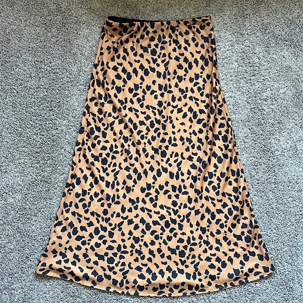 Urban Outfitters Midi Animal Print Skirt